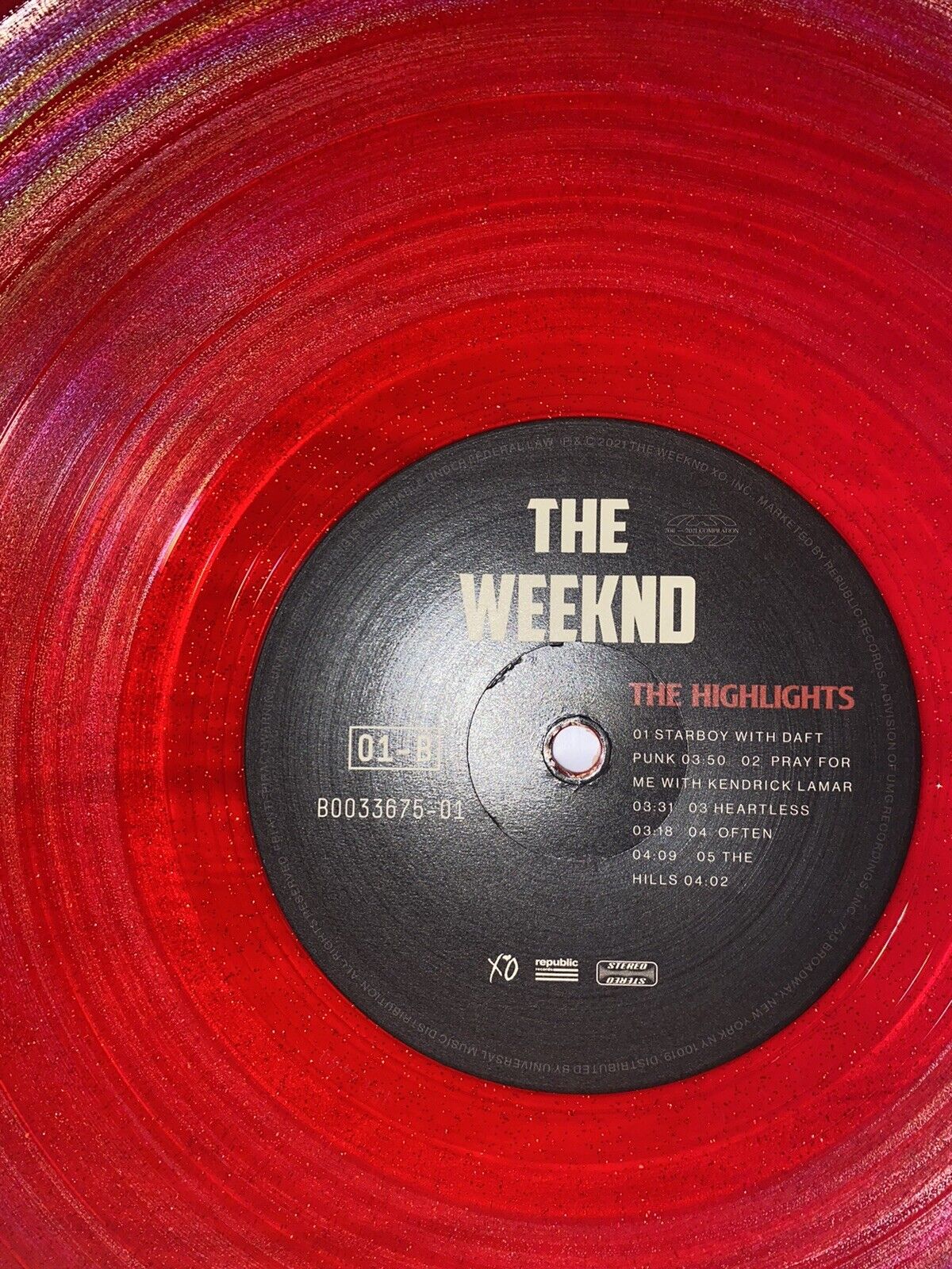 The Weekend Red Vinyl, The Highlights Red Sparkle Records, 2LP