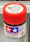 Tamiya "Mini" Acrylic model paint - X-27 81527 Clear Red (transparent gloss)