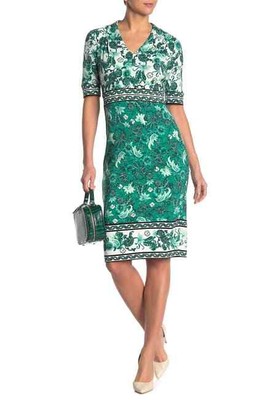 $60 NEW Maggy London Floral Paisley V-Neck Sheath Dress, size 2 | eBay