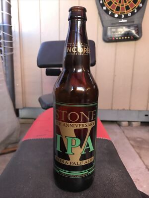 Stone Brewing Co 5th anniversary IPA Beer Brew Glass Bottle