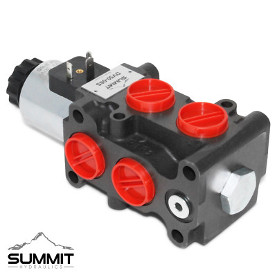 Hydraulic Solenoid Selector/Diverter Valve, 13 GPM, 12v DC, #8 SAE Ports