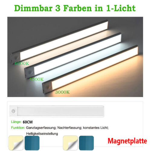 Lámpara empotrada LED con detector de movimiento armario cocina USB batería recargable - Imagen 19 de 22