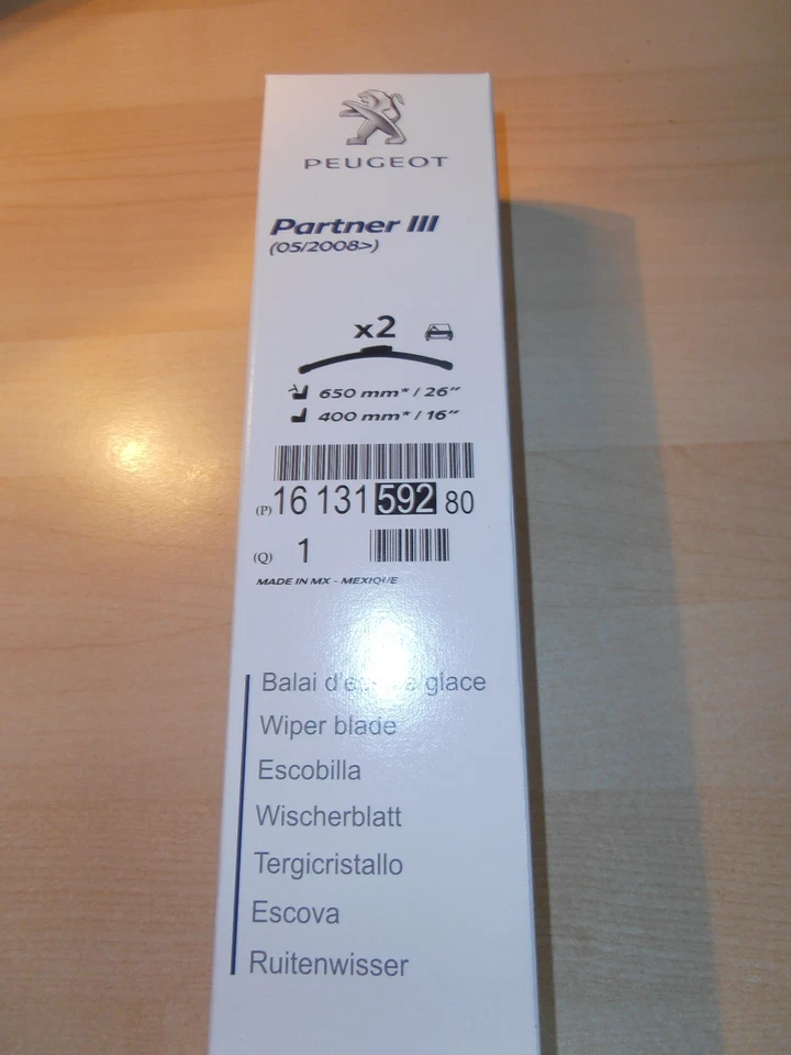  GENUINE Peugeot Partner+Tepee 2008 -19 Flat Wiper Blades 5SET Trade/Fleet Offer - Image 3 of 4