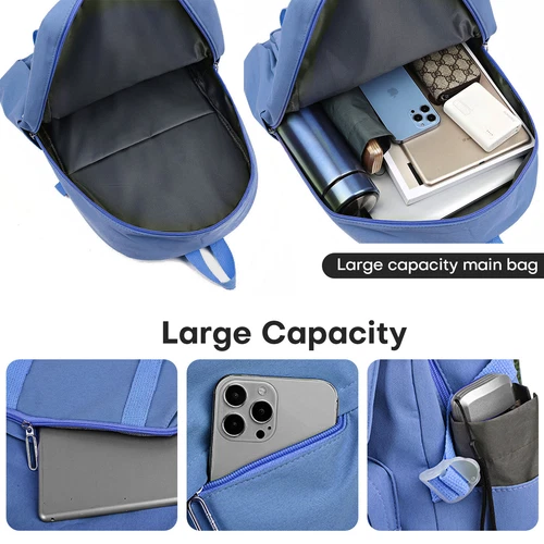 Canvas Mädchen Schulrucksack Frauen Reise Loptop Schüler Büchertasche 18" Tagesrucksack - Bild 46 von 47