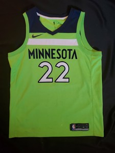 lime green timberwolves jersey