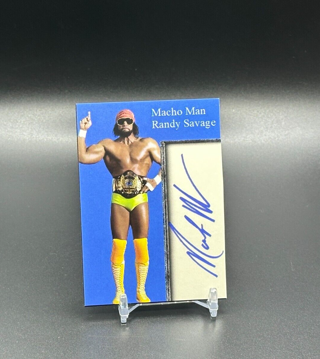 Randy Macho Man Savage Sports Card Magnet - WWE Professional Wrestling