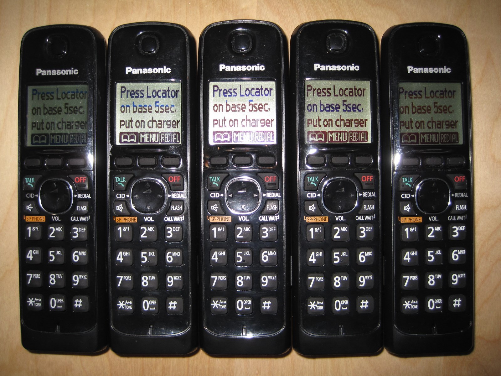 Lot of 5 Panasonic KXTGA660 DECT 6.0 Cordless Expansion Handset