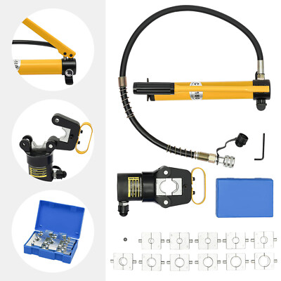 #ad 20Ton Hydraulic Crimper Crimping Tool wDies Cable Wire Hose Lug Terminal Pump $99.83