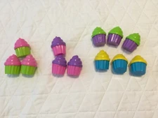 Empty Easter Eggs - Set of 12 Colorful Plastic Cupcake & Cute Designs!