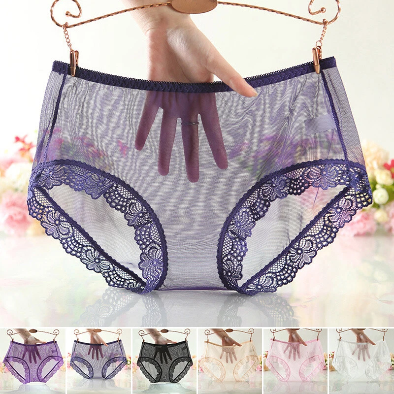 Femmes Grande Taille Culotte Bikini String Transparent Culotte Lingerie Slip
