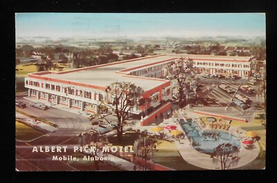 1965 Albert Pick Motel 1119 Government Street Artist Sketch Mobile AL Postcard