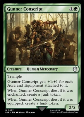 *MtG: 4x Gunner Conscript - Commander Fallout Uncommon - magicman-europe*