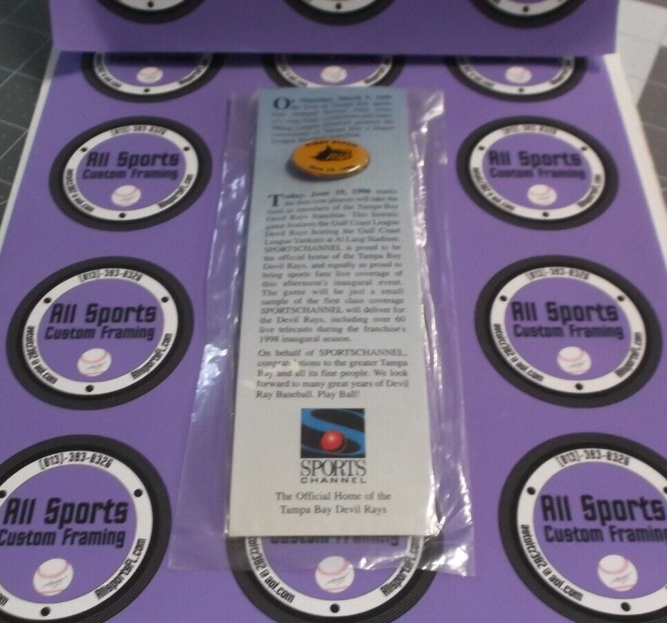 Tampa Bay Devil Rays First Pitch Official Pin by Sports Channel