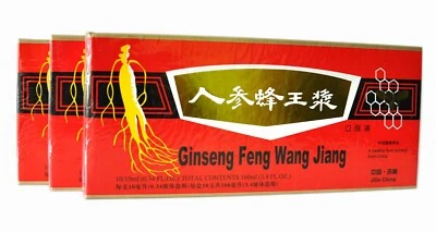 EKONG Red Panax Ginseng Royal Jelly Extract Liquid 3 x 10 Vials 3 Boxes