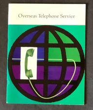 1965 Overseas Telephone Service Booklet Bell System Cable Map Switchboard Vtg