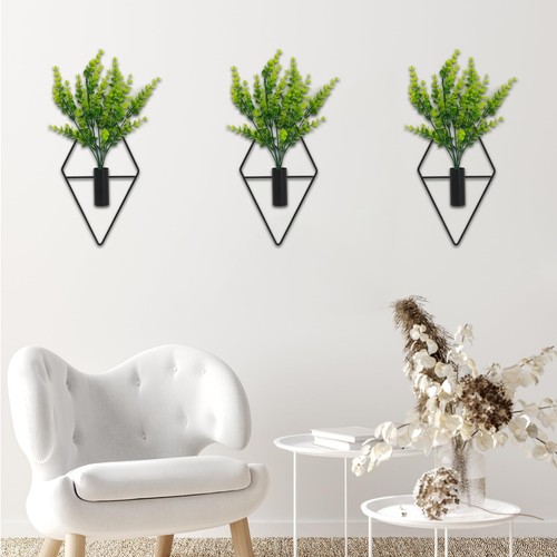 3 Stück Wandpflanzen Künstliche Deko, Boho Wanddeko, Home Office Wohnzimmer Wa... - Bild 6 von 7
