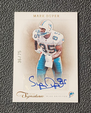 2012 Panini Prime Signatures Mark Duper Autograph Serial # /75 Miami Dolphins