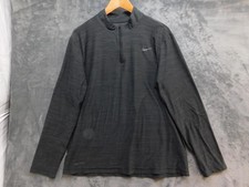 Nike Dri-FIT Pullover Mens L Black 1/4 Zip Long Sleeve Running 940177-010