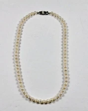 Akoya Pearl 5.8mm Sterling Silver Necklace 
