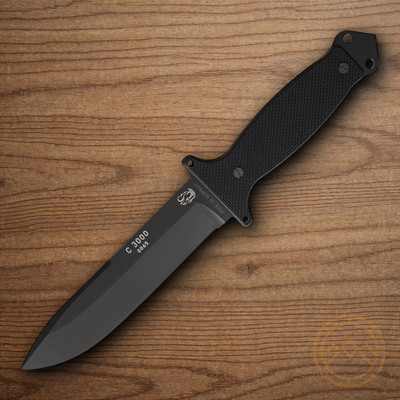 Eickhorn Solingen C3000 Fixed Knife 5.5'' Stainless Steel Blade Black G10 Handle