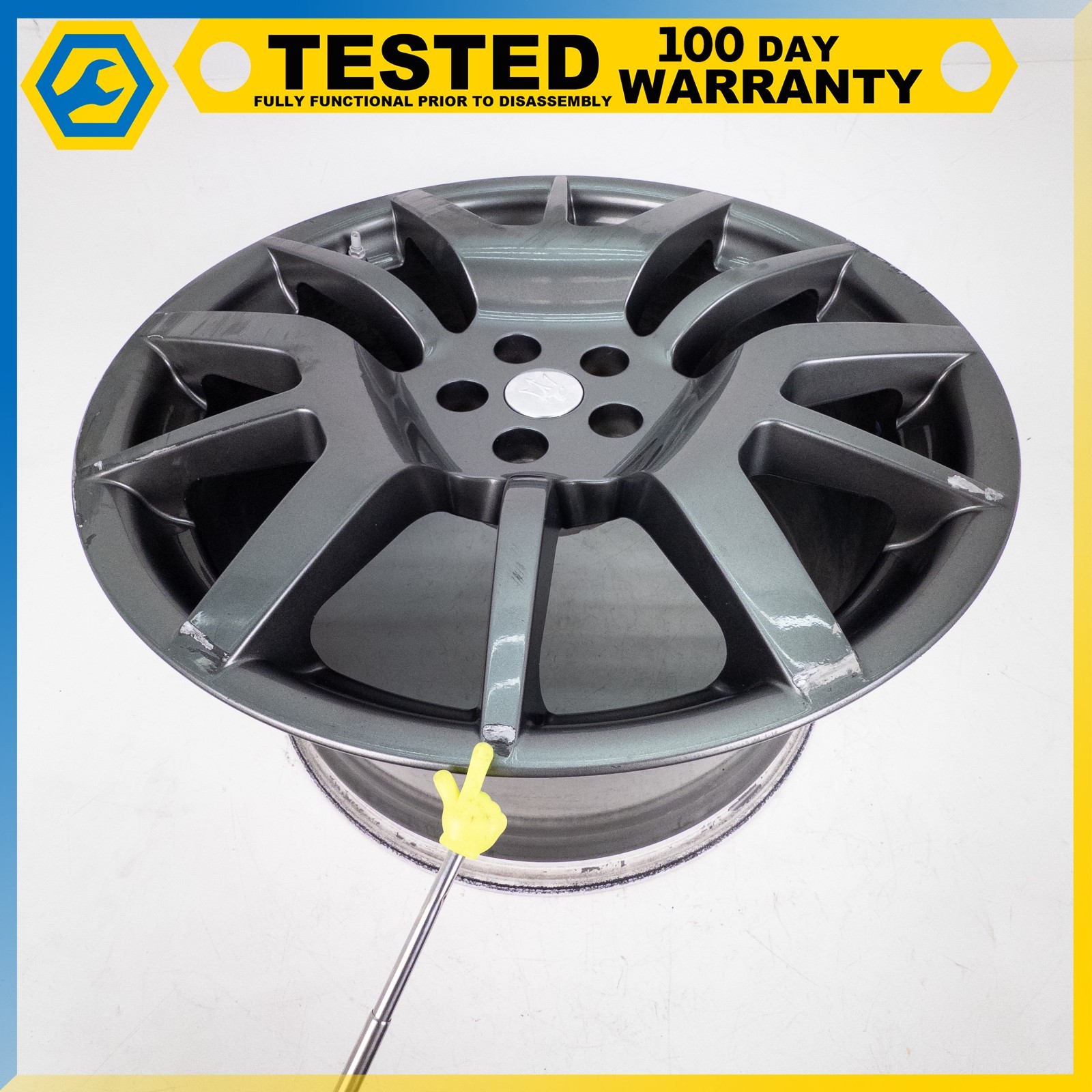 08-19 MASERATI GRANTURISMO GRANCABRIO 10.5J X 20 20" REAR WHEEL RIM GRAY OEM