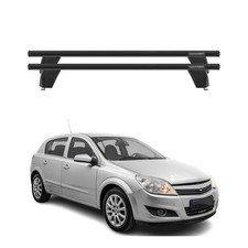 Menabo Dachträger Grundtäger für Opel Astra H 2004-2010 75kg Alu Schwarz 2 tlg