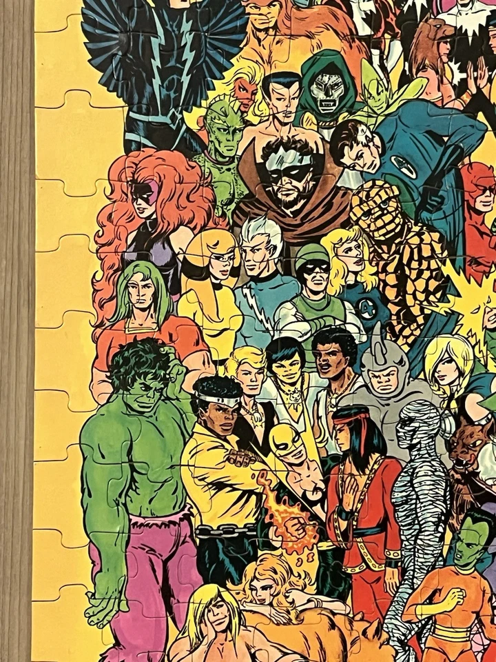 Vintage 80's Marvel Super Heroes Fantasy Jigsaw 300 Piece Puzzle 100% Complete - Image 3 of 4