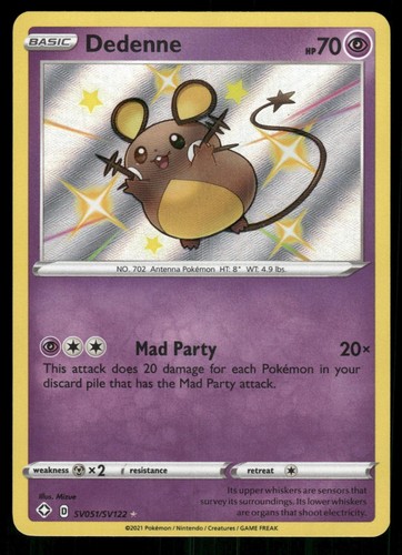 Dedenne SV051/SV122 Shiny Rare Shining Fates Shiny Vault Pokemon Holo Near Mint