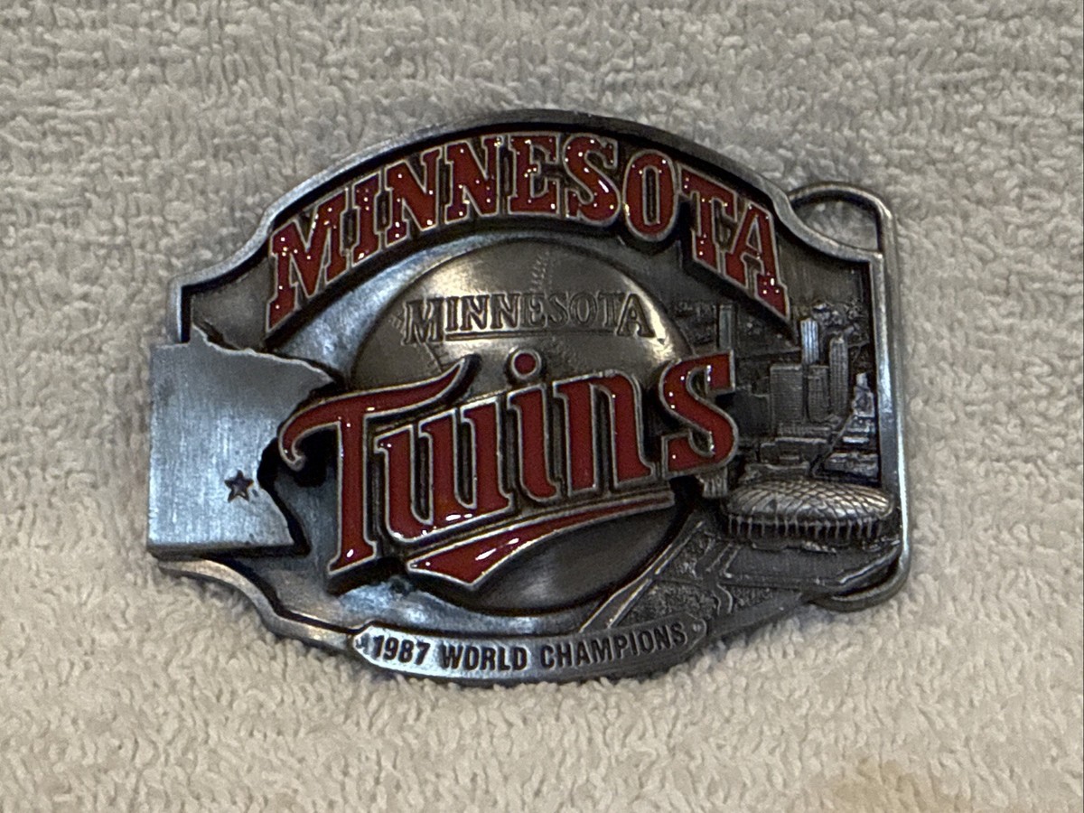 VERY RARE 1987 Minnesota Twins World Series Champions Pewter Belt