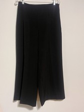 Nine West Dress Pants Women's Size 8 Relaxed Black Wide Leg Casual Career
