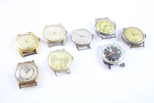 Vintage Mechanical Watches Timex Poljot Rone Hudson SPARES/REPAIRS x 8