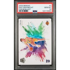 2024-25 Panini Mosaic #1 Dalton Knecht Color Blast PSA 10 Low Pop Case Hit