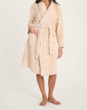 Pj Salvage Luxe Plush Leopard Print Robe Size L