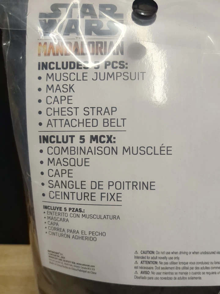 Star Wars Mandalorian Costume With Cape Adult Standard Size MASK NEW - Image 4 of 4