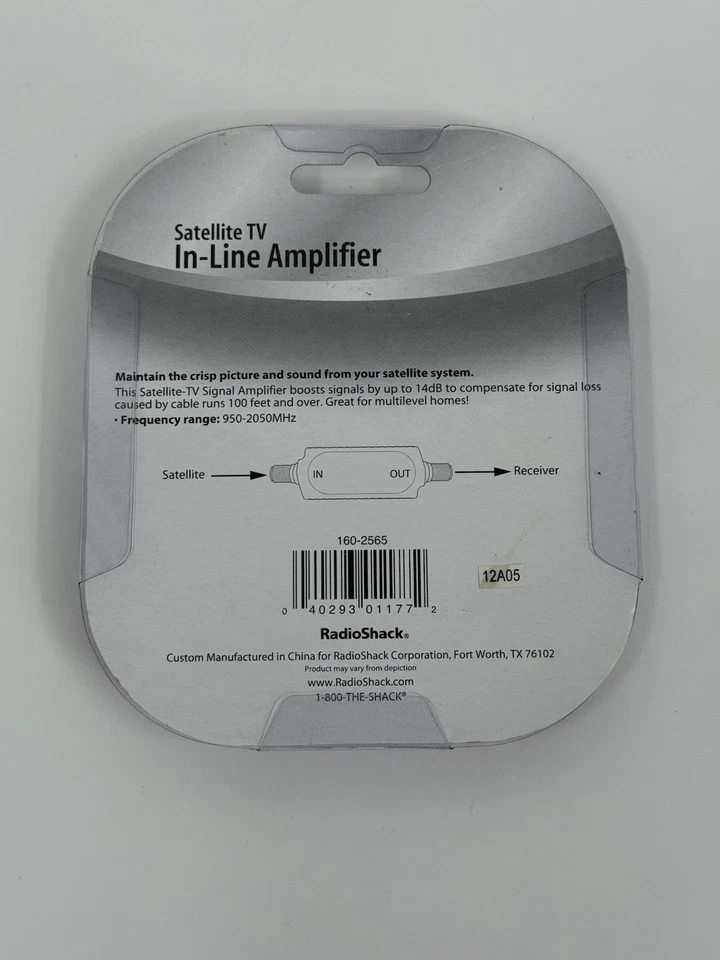 RadioShack 16-2565 Line Satellite Amplifier 950-2050 MHz 14-18dB NEW - Image 3 of 3