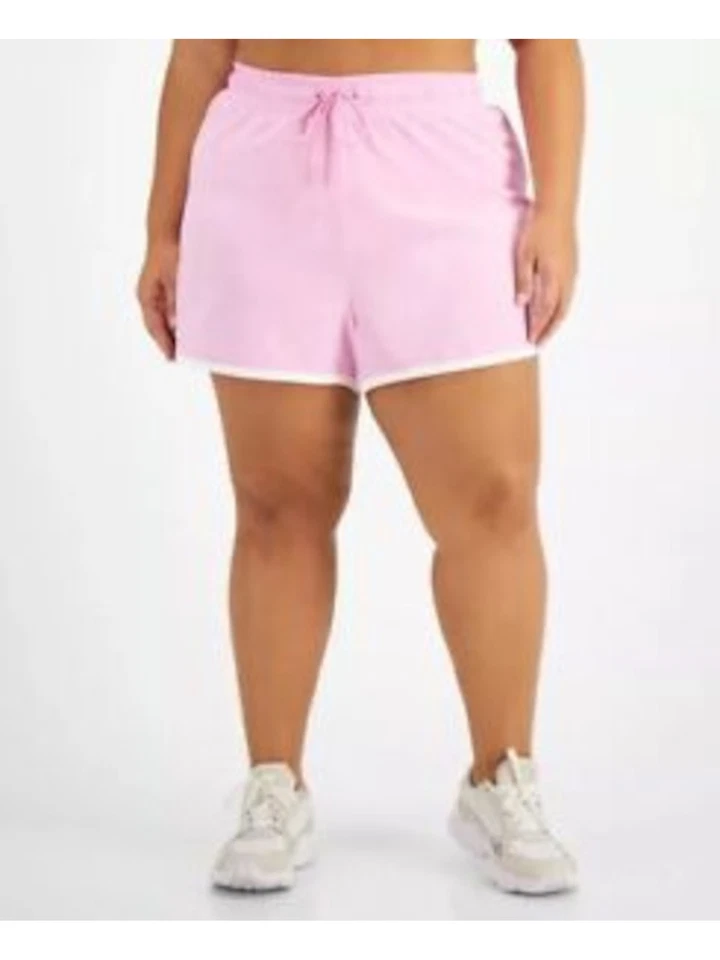 Pantalones Cortos IDEOLOGY Mujer Rosa Forrado Cintura Elástica Correr Cintura Alta Plus 3X Foto 2 de 3