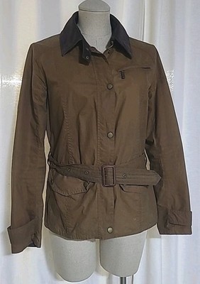 Vintage Barbour Alex Jacket Womens Waxed Cotton 8 *AS IS* Gorpcore