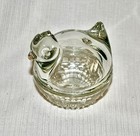 Anchor Hocking branded clear glass candy dish with lid chiken 4x4.5x3 in 17.5 oz — photo 1