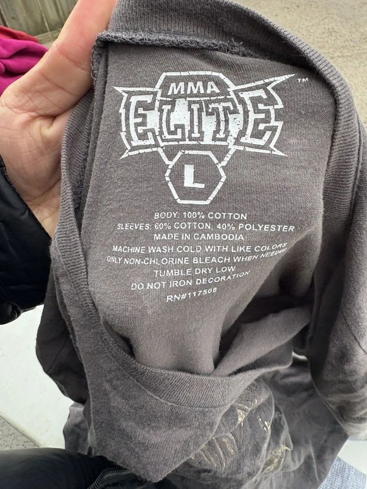 Camisa térmica grande Y2K MMA Elite Cyber Goth Grunge patinador en capas  Foto 4 de 4