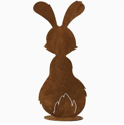 Osterhase ''Berti'' | Osterdeko Hase für den Garten Rost Deko