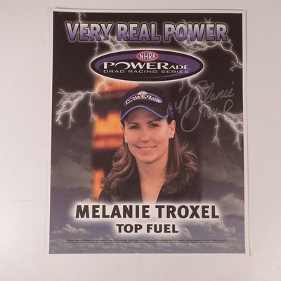 Melanie Troxel NHRA Drag Racing Poster Top Fuel Signiert