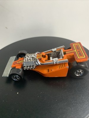 Hot Wheels 1981 Orange Land Lord Indy Car Hong Kong Diecast 1:64 MISSING TOP