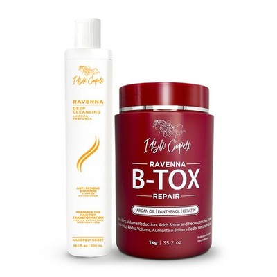 I Belli Capelli Ravenna Hair Treatment Kit- 1kg/35.2 oz B-tox Hair Mask + 300...