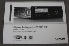 VDO Digitaler Tachograph DTCO 1381 Betriebsanleitung "2013" Bedienungsanleitung