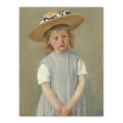 Kind im Strohhut Gemälde Cassatt Vintage Wandbild Druck Poster