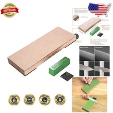 Genuine Leather Strop Kit w/ Compound  Angle Guide - 8"x3" Cowhide