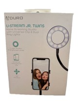 ADURO U-STREAM Jr Twins Home streaming studio-clip and dual ring lights-Black