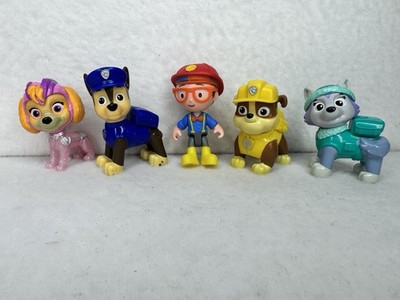 Paw Patrol Figure Lot Chase Rubble Everest Skye Blippi Toys