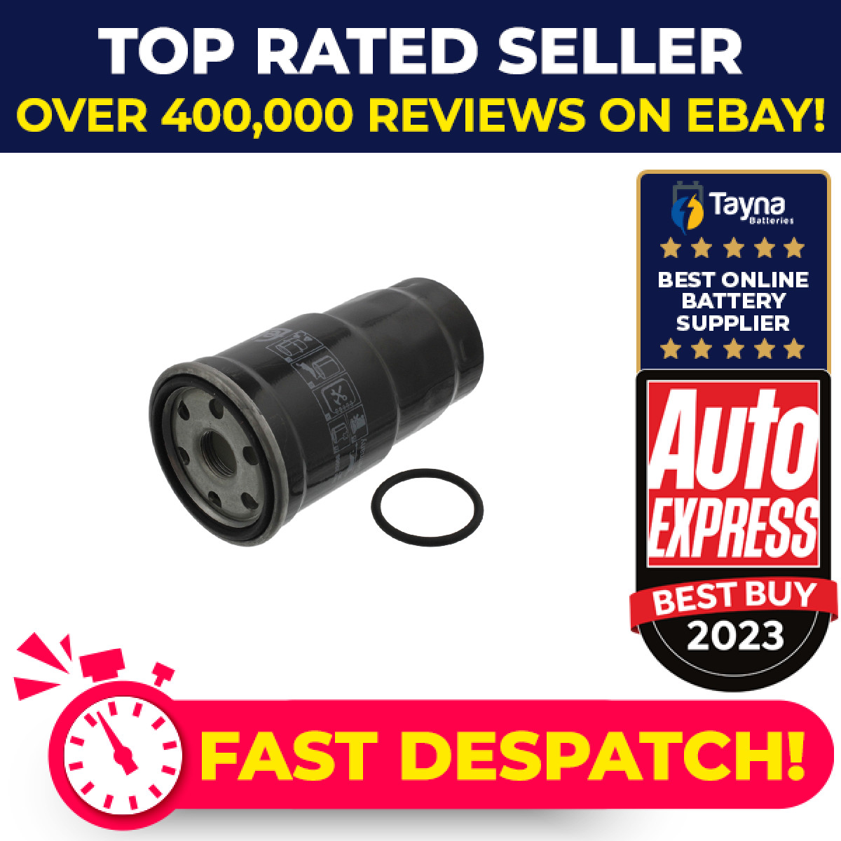 Fuel Filter fits TOYOTA PREVIA CLR30 2.0D 01 to 06 1CD-FTV 2330026110 23390YZZAA