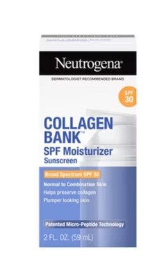 Neutrogena Collagen Bank SPF 30 Moisturizer Sunscreen 2fl.oz / 59ml New in Box